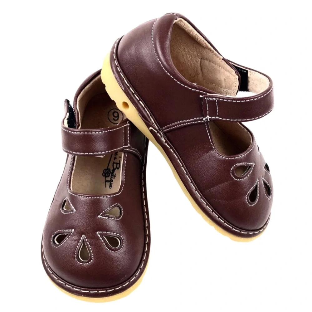 Little Macs Boutique Brown Leather Mary Janes Sz.9